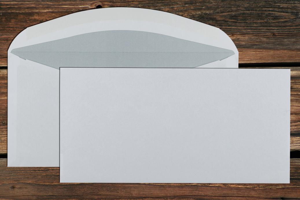 Kuvertierhüllen DL 110x220 mm Nassklebend Weiß 75 g/qm